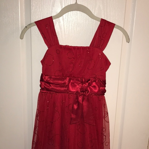 Sequin Hearts Other - Sequin Hearts Girls red sparkly party dress sz 8